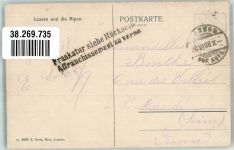6000 Luzern Lucerne 1908 Foto AK Marke bildseitig