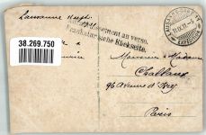 1000 Lausanne Losanna 1911 Foto AK Eisenbahn Qaurtier de Montriond Marke bildseitig