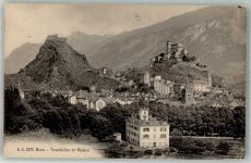1950 Sion Sitten 1924 Foto AK Schloss Burg Tourbillon