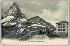 3920 Zermatt Foto AK Matterhorn Schwarzsee