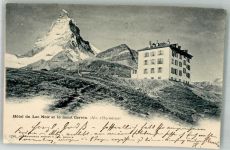 3920 Zermatt 1900 Foto AK Matterhorn Hotel Schwarzsee