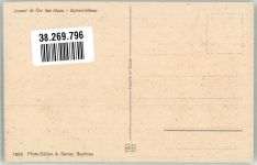 1446 Baulmes Foto AK Tracht Alphornbläser Ort lt. Verlag