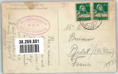 Gross Spannort 1933 Winter Gross Spannort Gletscherabsturz Hüttenstempel Kröntenhütte