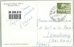 8784 Braunwald 1957 Foto AK Glarus Ortsock Gasthaus