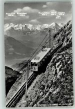 Pilatus 1963 Foto AK Zahnradbahn Pilatusbahn Eselwand