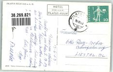 Pilatus 1963 Foto AK Zahnradbahn Pilatusbahn Eselwand