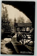 Beatushöhlen Foto AK Kreuzgang von der Höhle