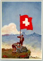 1200 Genève Genf Lithographie Spende Bundesfeierkarte 1939