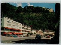 9490 Vaduz 1964 Foto AK Auto Geschäft Commersz Haus Schloss