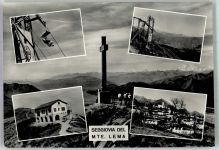 6986 Miglieglia 1959 Foto AK Seilbahn Denkmal Kreuz Hotel Seggiovia del Monte Lema