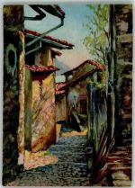 6978 Gandria Künstlerkarte Lago di Lugano Gasse