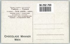 Kleiner Bach in Frühlingslandschaft Jugendstil Werbung Chocolade Manner Wien Schokolade Prägedruck