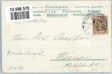 1902 Gebrauchsspuren Nr. 674 Lithographie XX Mitteldeutsch. Bundesschießen SST