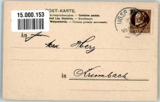 W8900 Augsburg , Bay Hansi Schokolade Rüger - Vertreter Besuchs-Anzeige Schokolade 1900 Lithographie