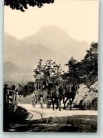 Charmey Gruyère Zweispännige Postkutsche von 1912 Reproduktion Postkutsche Schweiz Sonderstempel