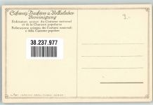 Künstlerkarte sign. Christoffel A. Schweizer Trachten u. Volkslieder Vereinigung