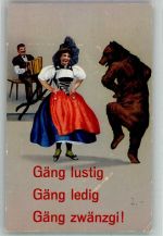 Frau Tracht Bär Akkordeon P.Z. 2769