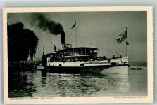 Zürich Raddampfer Helvetia auf dem Zürichsee Fotograf Gaberell Binnenschiff Foto AK