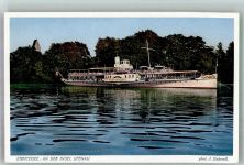 Ufenau Insel Raddampfer Stadt Rapperswil auf dem Zürichsee Binnenschiff Foto AK