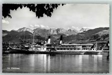 Raddampfer Stadt Rapperswil auf dem Zürichsee Verlag Photoglob-Wehrli 6331 Binnenschiff Foto AK