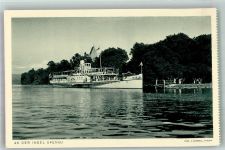Ufenau Insel Raddampfer Stadt Zürich auf dem Zürichsee Binnenschiff Foto AK