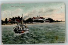 9326 Horn 1910 Foto AK Bodensee Hotel Dampfer