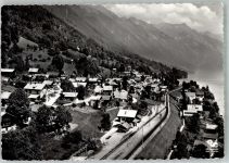 3853 Niederried b. Interlaken 1967 Foto AK Fliegeraufnahme Bahnhof