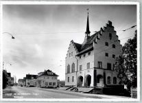 9542 Münchwilen TG 1959 Foto AK Tankstelle Rathaus