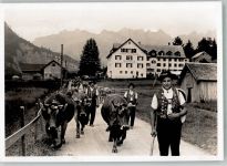 Rietbad Tracht Alpabfahrt Tracht Schweiz 1957 Foto AK