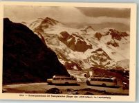 Sustenpass Postbus Sustenpass- Straße Steingletscher Postkutsche Schweiz Halt gegens Licht