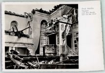 8800 Thalwil Foto AK Prot- Kirche nach dem Brand 1943
