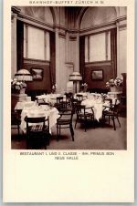 8000 Zürich Foto AK Gasthaus I. und II. Klasse Bahnhof-Buffet