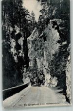 Splügen Postkutsche Splügenpost Rofnaschlucht Postkutsche Schweiz Foto AK