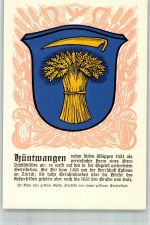 8194 Hüntwangen Lithographie Wappen