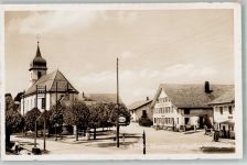 2362 Montfaucon 1945 Foto AK Hinweis Tankstelle Esso Kirche