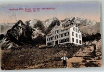 Säntis Foto AK Gasthaus Hoher Kasten Sänigsgebirge Brief- Zensurstelle