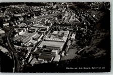 5400 Baden Foto AK Fliegeraufnahme Fabrik AG Brown ,Boveri und Cie
