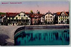8708 Männedorf 1925 Foto AK Schiffspost Gasthaus Schiffli