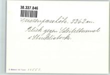 Sustenpass FOTO KEINE AK Ort handschriftlich Sustenpasshöhe
