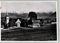 3086 Zimmerwald Foto AK Kirche Berneralpen