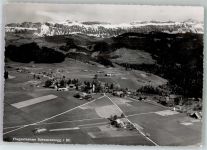 3614 Schwarzenegg Unterlangenegg 1962 Foto AK Fliegeraufnahme