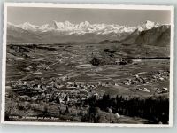 3665 Wattenwil Foto AK Blick auf Alpen