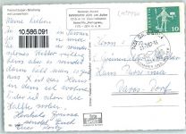 Savognin Ferienhäuser Siedlung Lenzerhorn Kirche Ort lt. Stempel