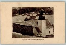 3999 Oberwald - Kirche Lawinenschutzmauer Uhr