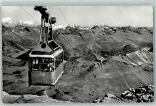 Parsenn Foto AK Weissfluhgipfelbahn Weissfluhjoch Silvrettagruppe Seilbahn Davos