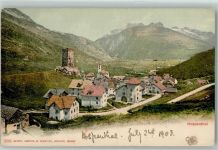 6493 Hospental - Turm Kirche