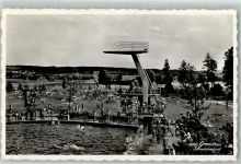 2540 Grenchen Foto AK Schwimmbad Sprungturm Liegewiese