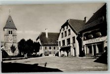La Brévine La Place Kirche Uhr Epicerie Zigaretten