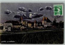 Lutry 1911 Le Chateau Nacht Mond