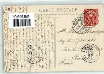 Romont FR 1908 Ville Amities mit Blumenranke